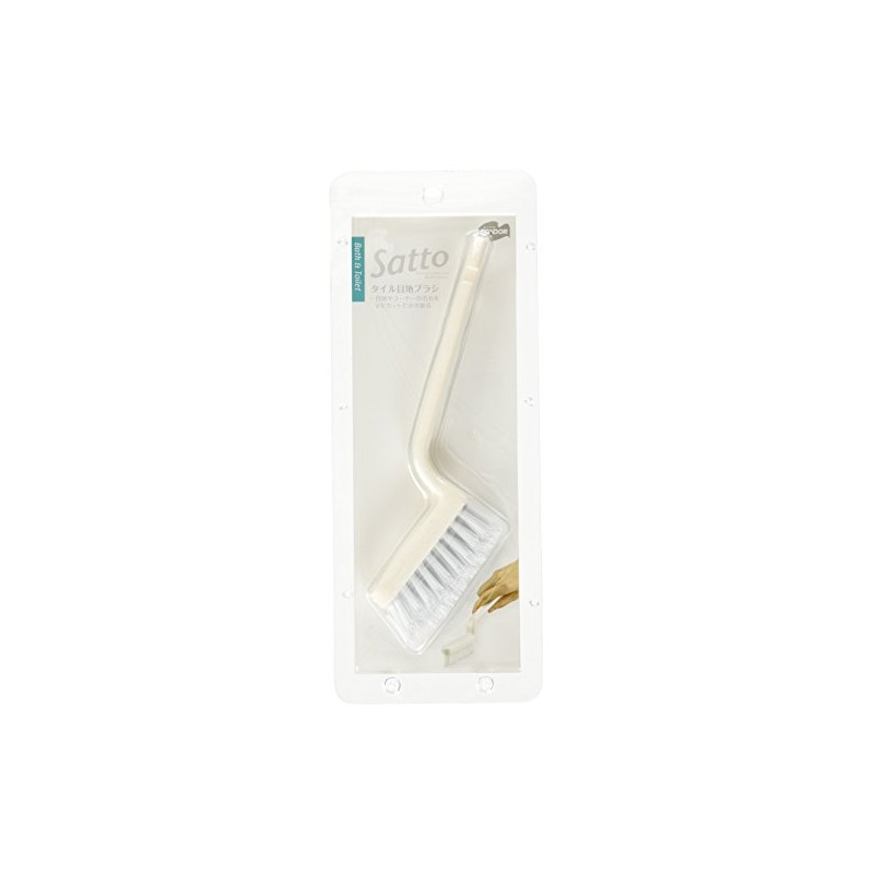 Yamazaki Sangyo 135035 Bath Cleaning Grout Brush, Satto White