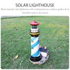 18" Solar Lighthouse with Rotating Beacon,Big Solar Powered Lighthouse,Outdoor Lighthouse
