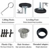 TECFORG 12 Inch Linear Shower Drain,Rectangle Shower Floor Drain, with