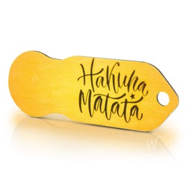 Einkaufswagenlöser ® Hakuna Matata/Shopping Cart Extractor - Includes 1 Year Key Finding Service/Shopping Trolley Token Removable/Shopping Trolley Token for Pull Out/Metal Keyring / 1 Piece,