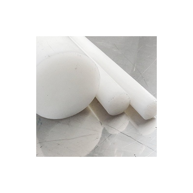 Polyamide PA6 Round Rod, Natural, Diameter 25 mm, Plastic Rod