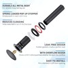 HEATGENE Bathroom Sink Drain Matte Black, Pop Up Drain Stopper