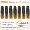 Goddess Locs Crochet Hair 18 Inch 7 Packs Faux Locs