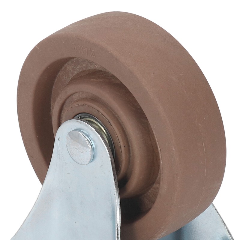 Nylon Caster 4in Fixed Plate Caster Wheel Heat Resistant for