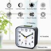 Silent Alarm Clocks Bedside Non Ticking Battery Powered Table Clocks