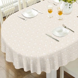 bnhjsdw Oval Tablecloth, French Country Printed Oval Table Cloth-60x84 Inch, Fabric Washable and Waterproof Oval Table Cover for Farmhouse Kithchen Dining Decoration