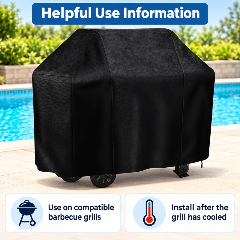Waterproof BBQ Grill Cover for Outdoor Grills – Polyester Rain