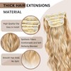 4PCS Clip in Hair Extensions for Women 20 Inch Honey
