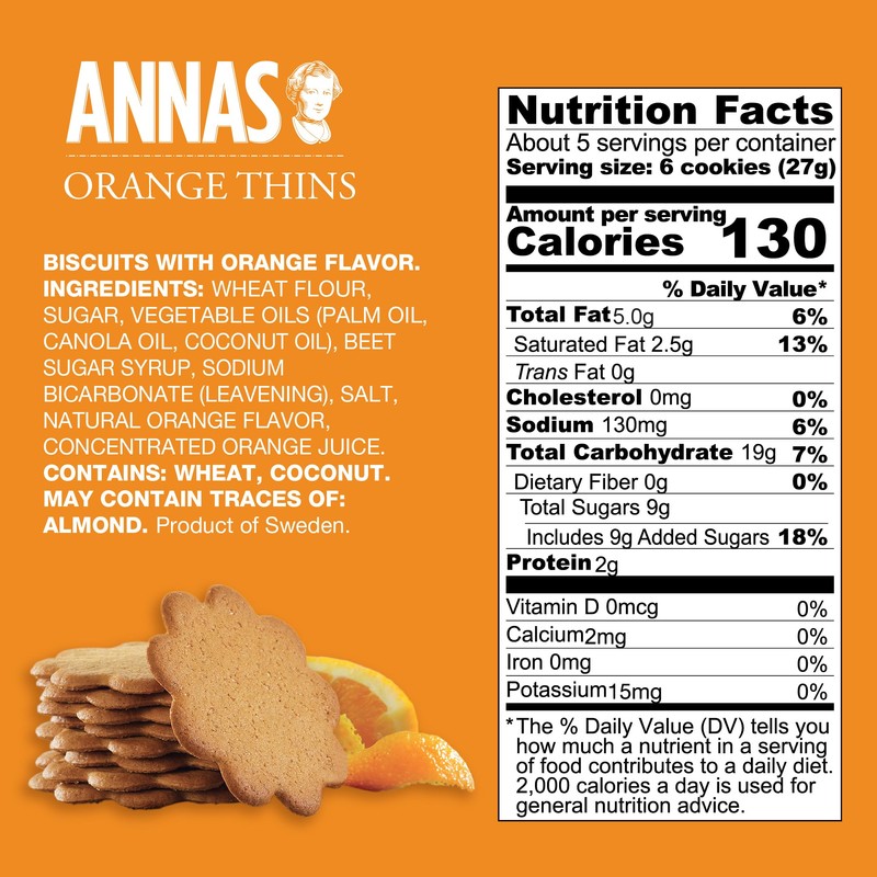 Annas Thins - Orange Pepparkakor - non GMO + Vegan