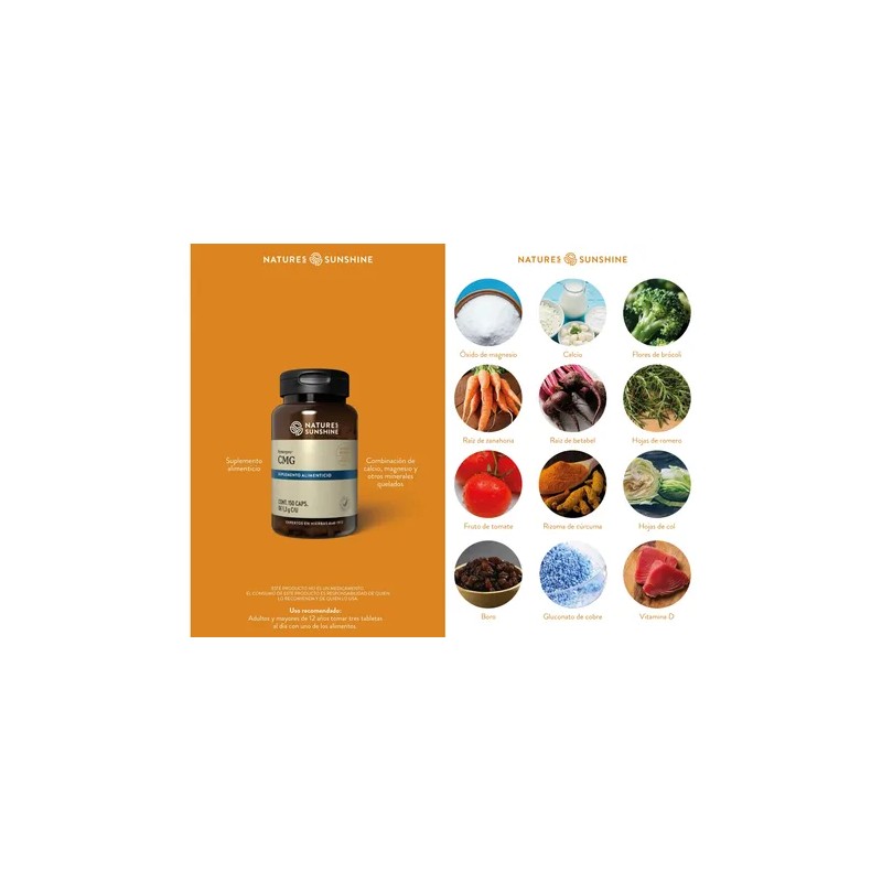 Nature's Sunshine | Cmg | Calcio, Magnesio Y Minerales