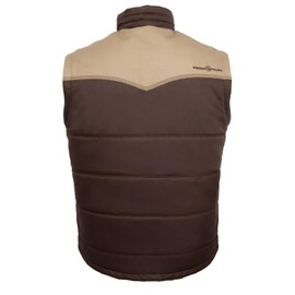 Western Welder Vest (Brown/Khaki, Large)