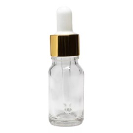 Meliars Frasco Gotero 10 Ml Cristal Bulbo Dorado ( 35 Piezas)