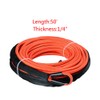 amopacorp 5pcs 50' x 1/4" Orange Synthetic Winch Rope 7000LBs