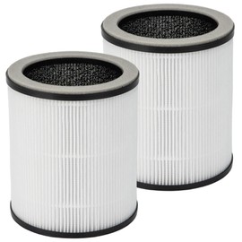 XBWW 2 Packs P60 True HEPA Replacement Filters Compatible with TPLMB/YARIKI P60 and Vhoiu KJ50 Air Cleaner Purifier, Part # P60-RF, 3-in-1 Filter of Pre-Filter,True HEPA Filter,Activated Carbon Filter