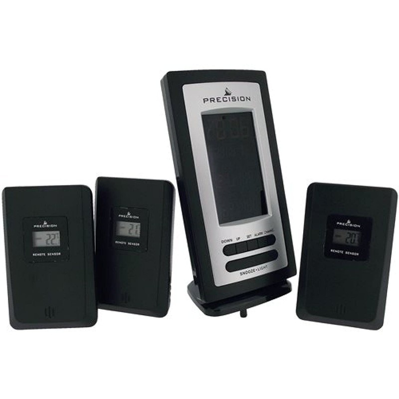 Precision Radio Controlled Multi-Temperature Digital Clock with Alarm and Snooze