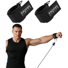 Breaking Limits Wrist Cuffs Gym - Gym Cuffs - Cable Cuffs for Lifting
