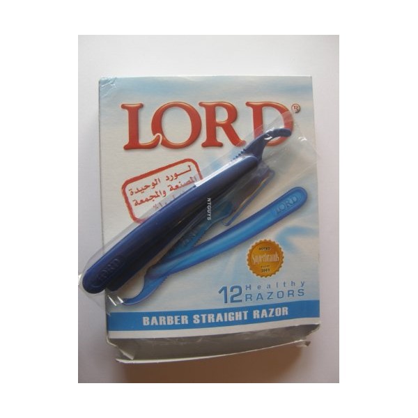 LORD Lord straight razor barber single edge disposable 12 pcs, 12 Count