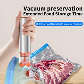 5 in 1 Food Saver Vacuum Sealer Machine Kitchen Gadgets—Smart Preserve Compact Cordless Handheld Vacuum Sealer, for Mason Jars, Wine Bottles, Sous Vide Bags, Food Storage Containers(27)