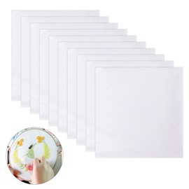 10 Pcs Embroidery Fabric, 30 X 30cm White Cotton Cross Stitch Fabrics, Pre-Cut Natural Embroidery Cloth, Squares Embroidery Fabric for Craft Garment Embroidery DIY Craft Kids Adults Beginners