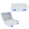 3Pcs Transparent Parts Box Removable Separate Grid Hardware Tools Organizer