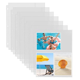 Fabmaker 30 Pack Photo Sleeves for 3 Ring Binder - (4x6, for 180 Photos), Archival Page Protectors, Clear Plastic Refill Pages, Postcard Sleeves, Acid-Free