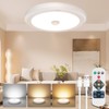 Battery Operated Motion Sensor Ceiling Light with Remote, 3 Color,