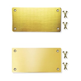JSSC Neugart GmbH Engraved Polished Brass Sign ★ Door Sign ★ Name Plate ★ Bell Sign ★ Mailbox Sign (Drilled, 100 x 50)