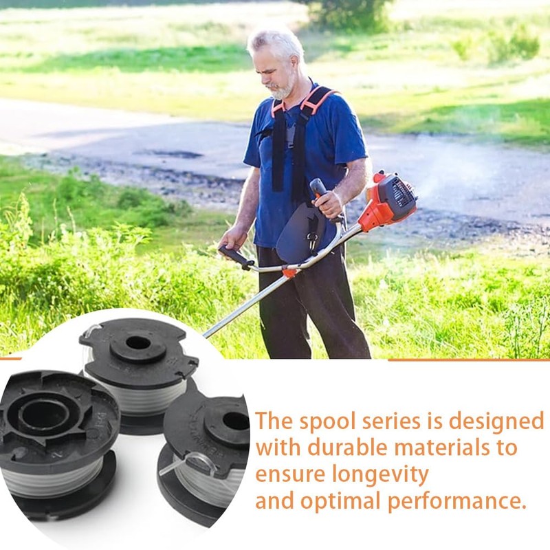 Replacement Spool Grass Trimmer Line, Pack of 2, Compatible with