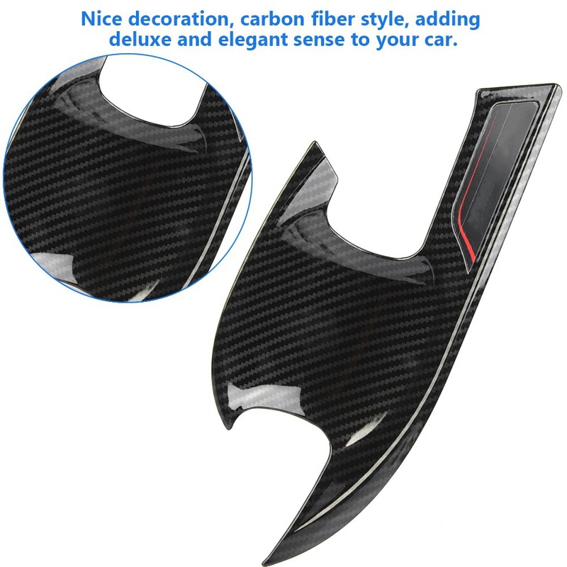 4pcs Carbon Fiber Style External Outer Door Bowl Handle Cover