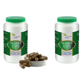 VITAIDEAL Vegan® Grape Seeds (OPC, Vitis vinifera L) 2 x 360 Vegetable Capsules each 620 mg Pure Natural without Additives.