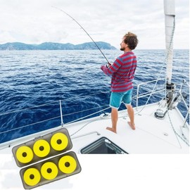 LiJuanWang Fishing Line Storage, Pack of 6 Foam Line Winders for Leaders, Fishing Leader, Fishing Line, Spools Foam Spools with Plastic Box, Foam Fishing Board