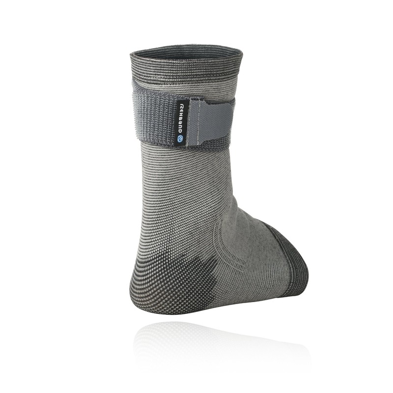 Rehband QD Ankle Support Bandage Support Sleeve, Grey, Large