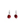Peruvian Gift Dangle Earrings For Women - Red Natural Huayruro