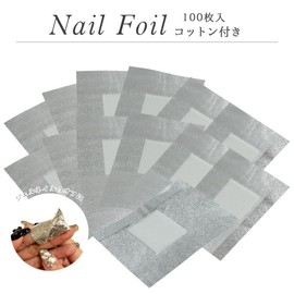 KOYOKOMA Remover Wrap with Cotton, 100 Pieces, Nail Off, Gel Nails, Aluminum Foil, Petite Pla, Cotton, Large Capacity, Aluminum Remover, Foil, Easy, Time-Saving Nail Supplies