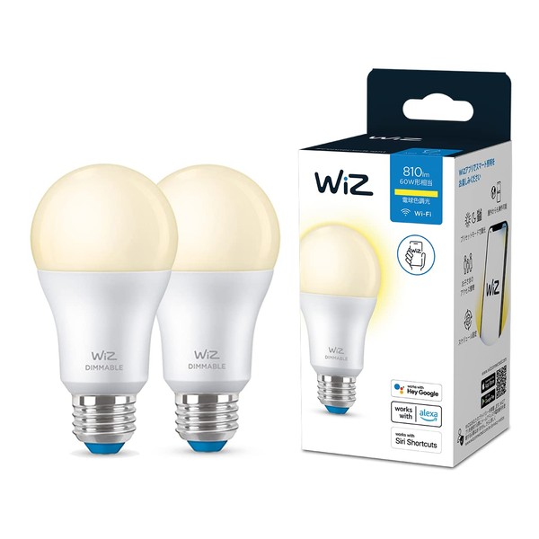 WiZ Smart Light Bulb E26 [Wi-Fi Sensing Function] 810 lm 60W LED Light Bulb Color Smart Light LED Light Alexa Smart Home Dimming Wide Light Distribution Indirect Lighting Compatible with Google Home IFTTT Siri SmartThings