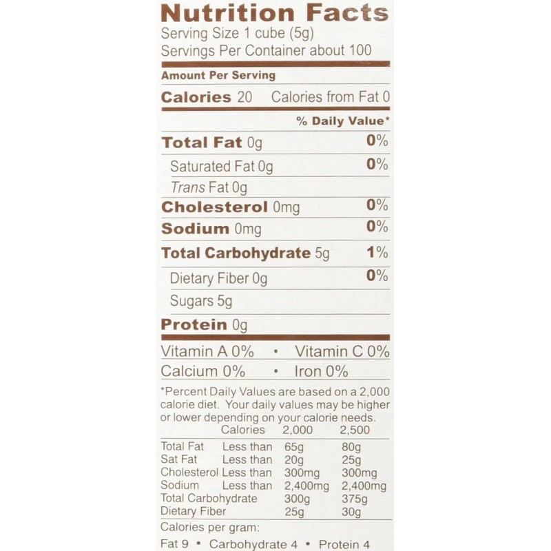 Roland Products Demerara Cut Sugar Cubes 17.5 Oz