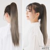 Bright Lara f105-BK Wig, Ponytail, Long, Natural Clip, Gradient, Ponytail
