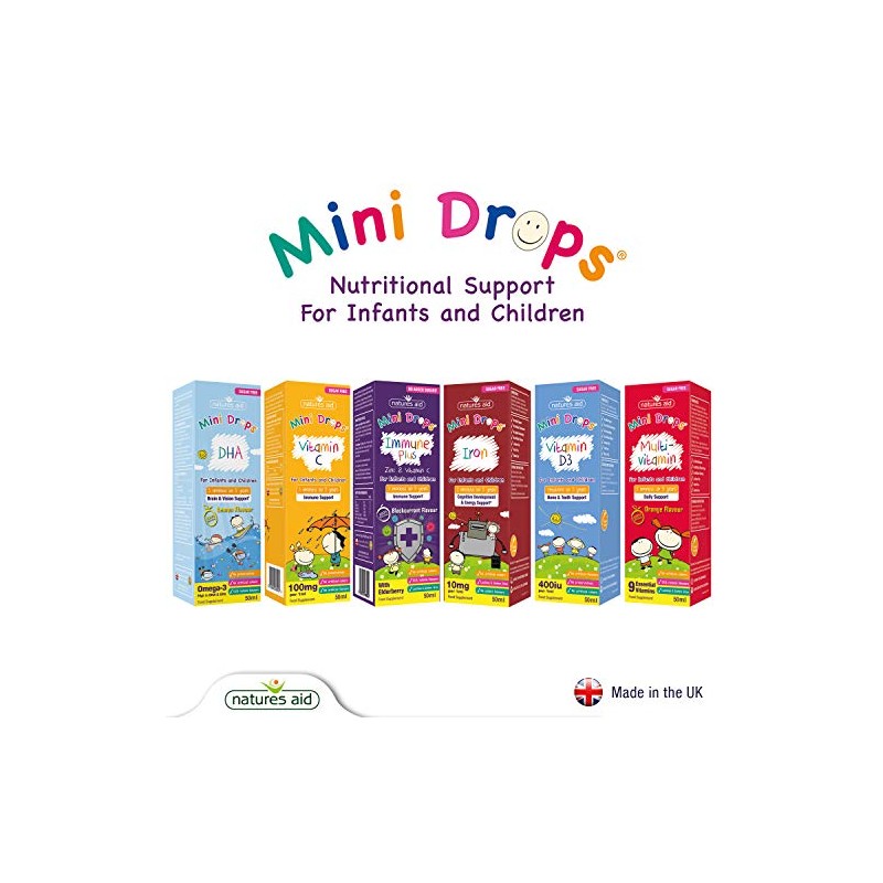 Natures Aid Immune Plus Mini Drops for Infants and Children,