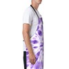Yipaidel Waterproof Purple Tie Dye Adjustable Bib Apron for Cooking
