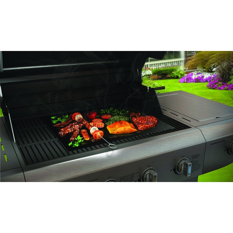 Stanco Heavy Duty Non Stick BBQ Grilling Mat, Black