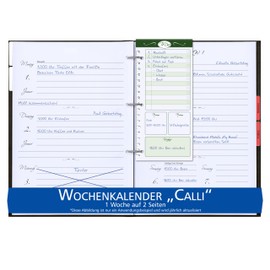 flexiNotes Weekly Calendar 2024 A5 Calli 1 Week 2 Pages