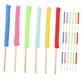 FOMIYES 24pcs Microfiber Duster Sticks for Cleaning Crevice Brush Tools for Windows Shutters Air Conditioners Soft Handles Durable Easy to Use Multi Color