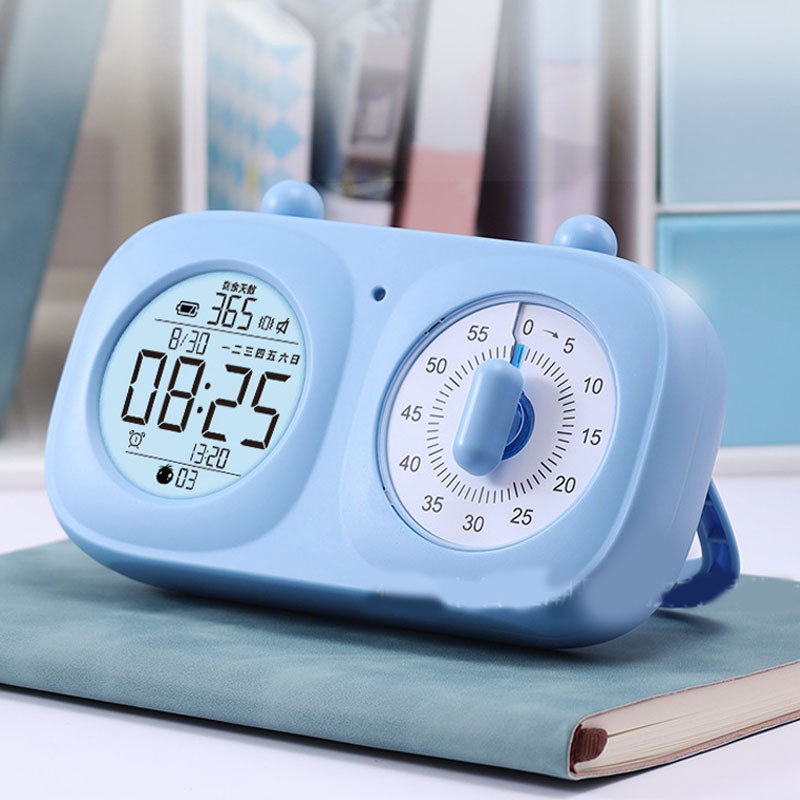 Dual Screen Visual Timer Multi Function Timing Countdown Clock Electronic