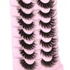 Mink Lashes Fluffy 6D False Eyelashes 17mm Wispy Cat Eye