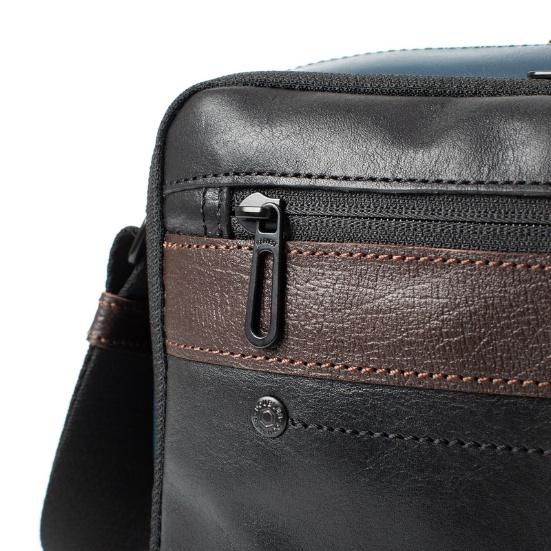 Double BZN-7026 Men's Shoulder Bag, Genuine Leather, B5 Storage, Cowhide