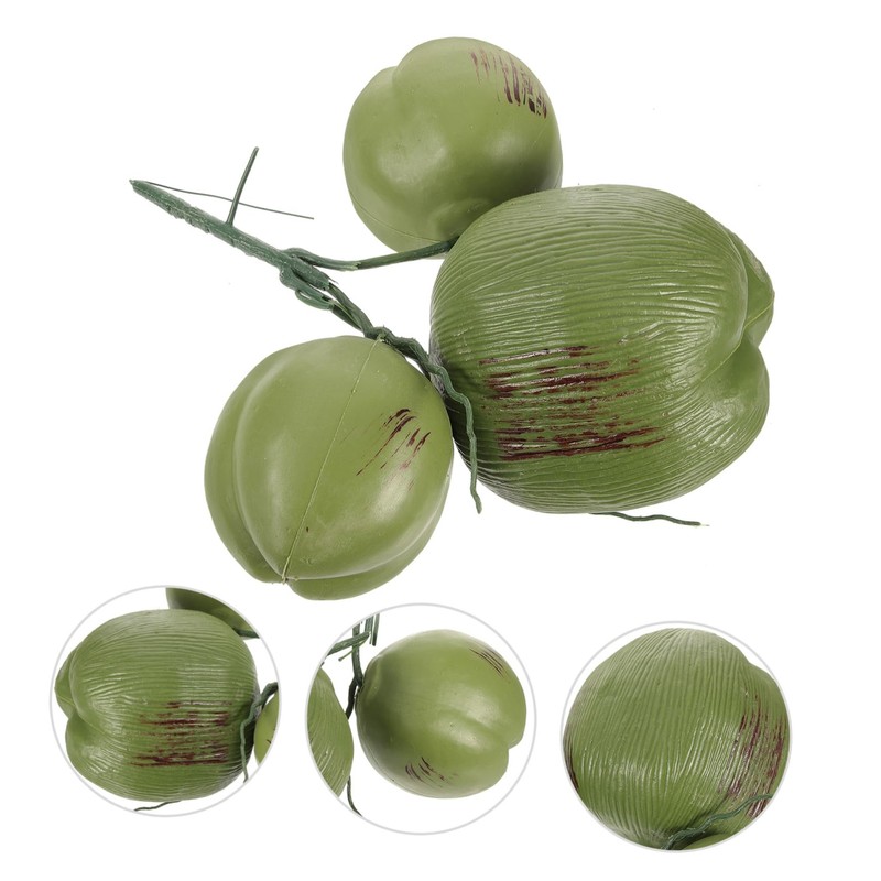 Holibanna 1 Bunch Artificial Coconut Jungle Decorations Fake Coconuts Decoration
