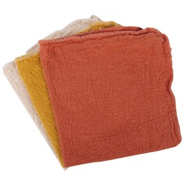 Redecker Multi Purpose Cleaning Cloth - Cotton (Set of 3), Blue/Natural/Green