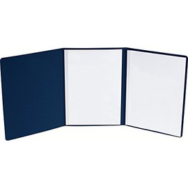 Manila Bewerbungsmappe dunkelblau 400 gr: Bewerbungsmappe 3teilig 2 Klemmen. Leinen dunkelblau