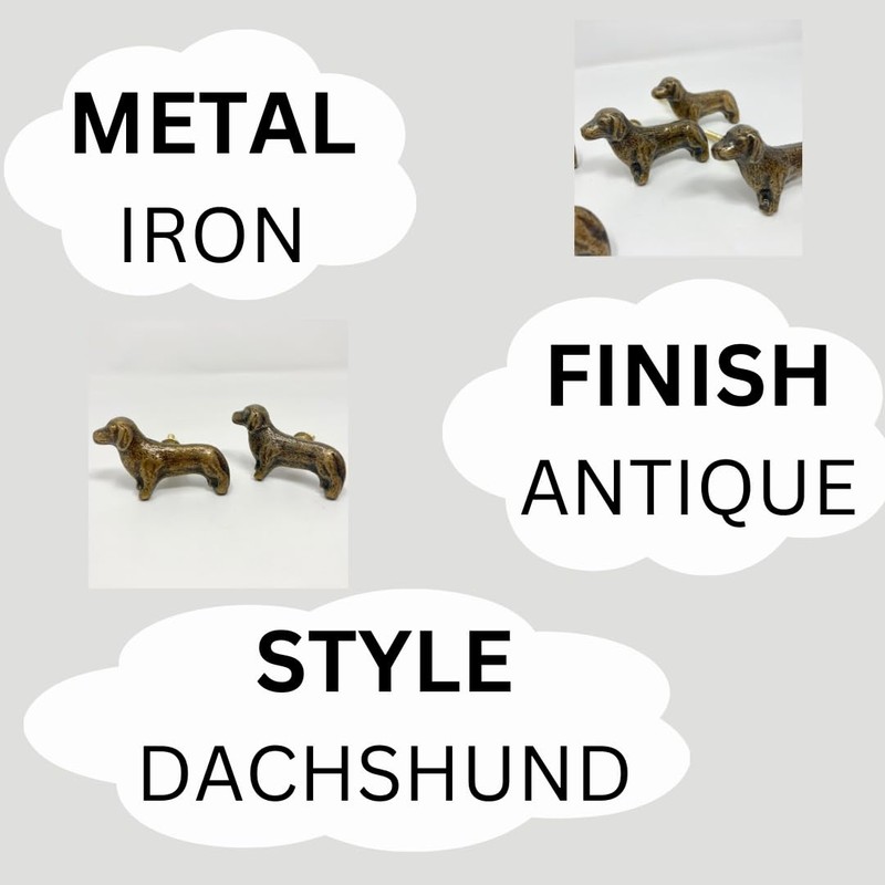Vintage Antique Iron Bronze Handmade Metal Animal Cupboard Door Knobs,