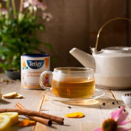 Tetley Turmeric Echinacea Herbal Tea - 20 Tea Bags, 36 Grams, Naturally Caffeine Free